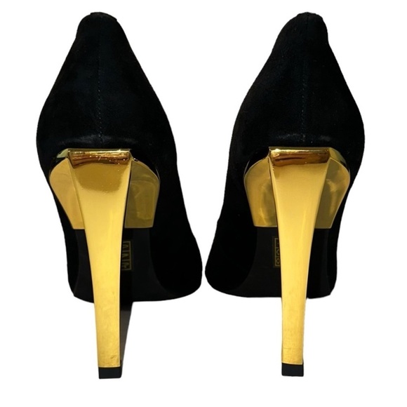 Jeffrey Campbell Conspiracy black and gold heels 8.5 - Picture 2 of 11